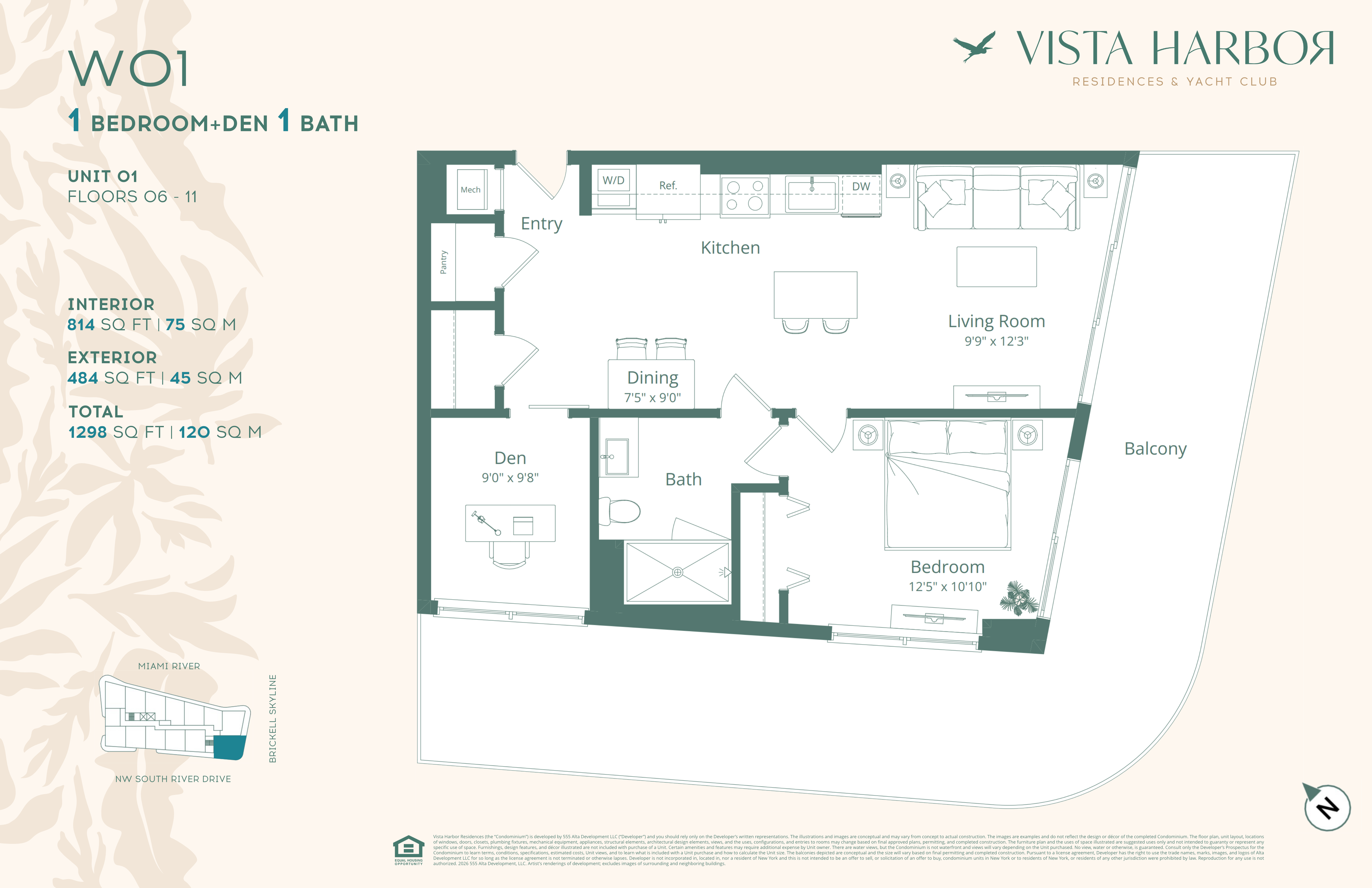 1BR Floor Plan